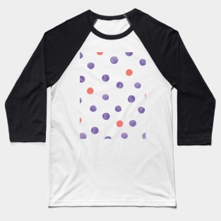 Watercolor random dots - pastel purple Baseball T-Shirt